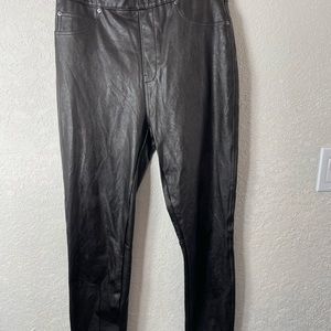 SPANX Women's Faux Leather Ankle Skinny Pants Sz M